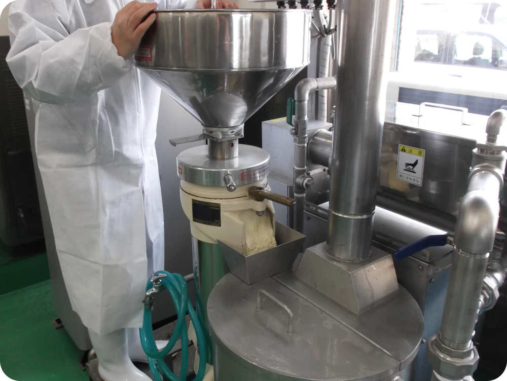 豆乳・豆腐製造の工程を知り尽くした技術力